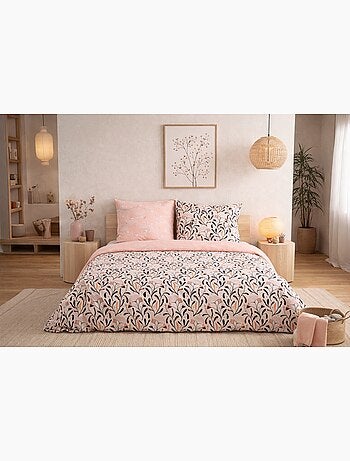 Juego de cama Elegancia Botánica - Satén de algodón BIO