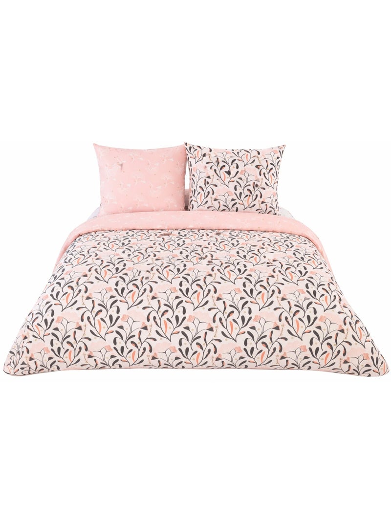 Juego de cama Elegancia Botánica - Satén de algodón BIO Multicolor - Kiabi
