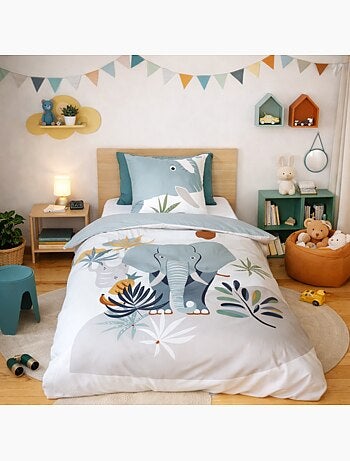 Juego de cama eleph microfibra, gris, 140x200 cm
