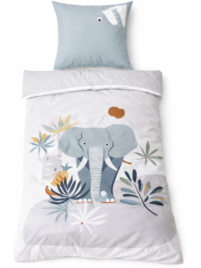 Juego de cama ELEPH Microfibra, Gris, 140x200 cm Gris - Kiabi