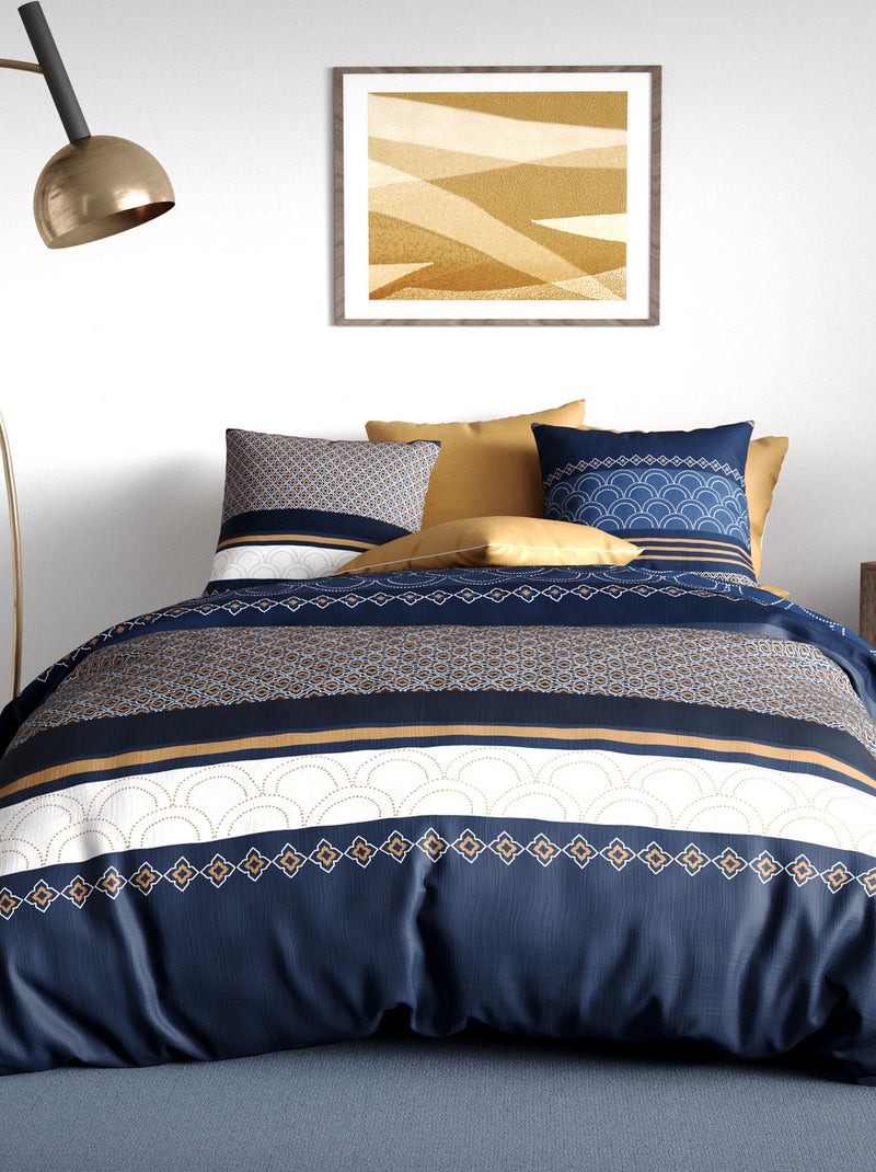 Juego de cama estampado - 2 personas Azul - Kiabi