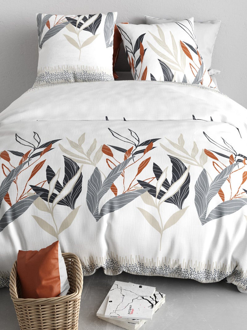 Juego de cama estampado - 2 personas Blanco - Kiabi