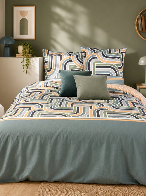 Juego de cama estampado - 240x220 cm - 2 personas - Kiabi