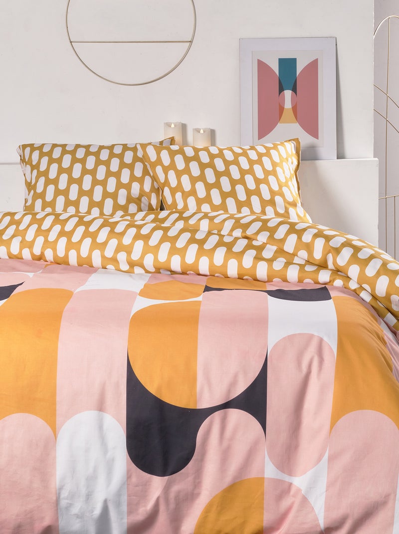 Juego de cama estampado - Doble AMARILLO - Kiabi