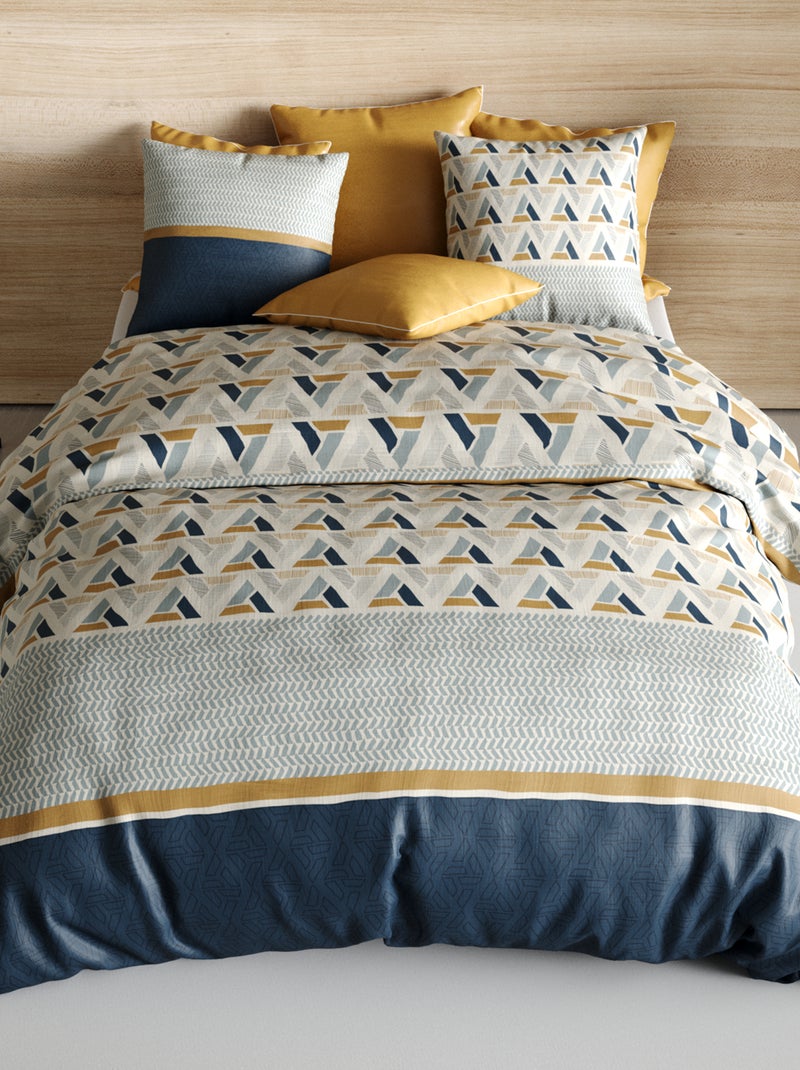 Juego de cama estampado - Doble AZUL - Kiabi