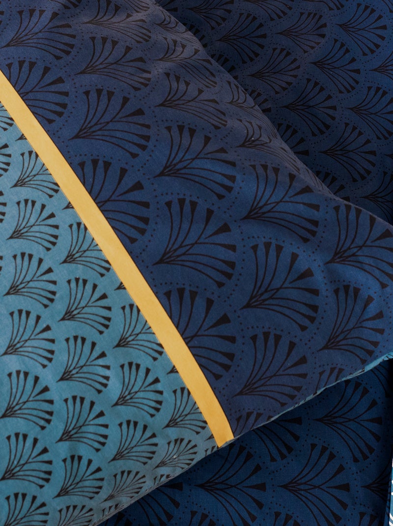 Juego de cama estampado - Doble azul - Kiabi