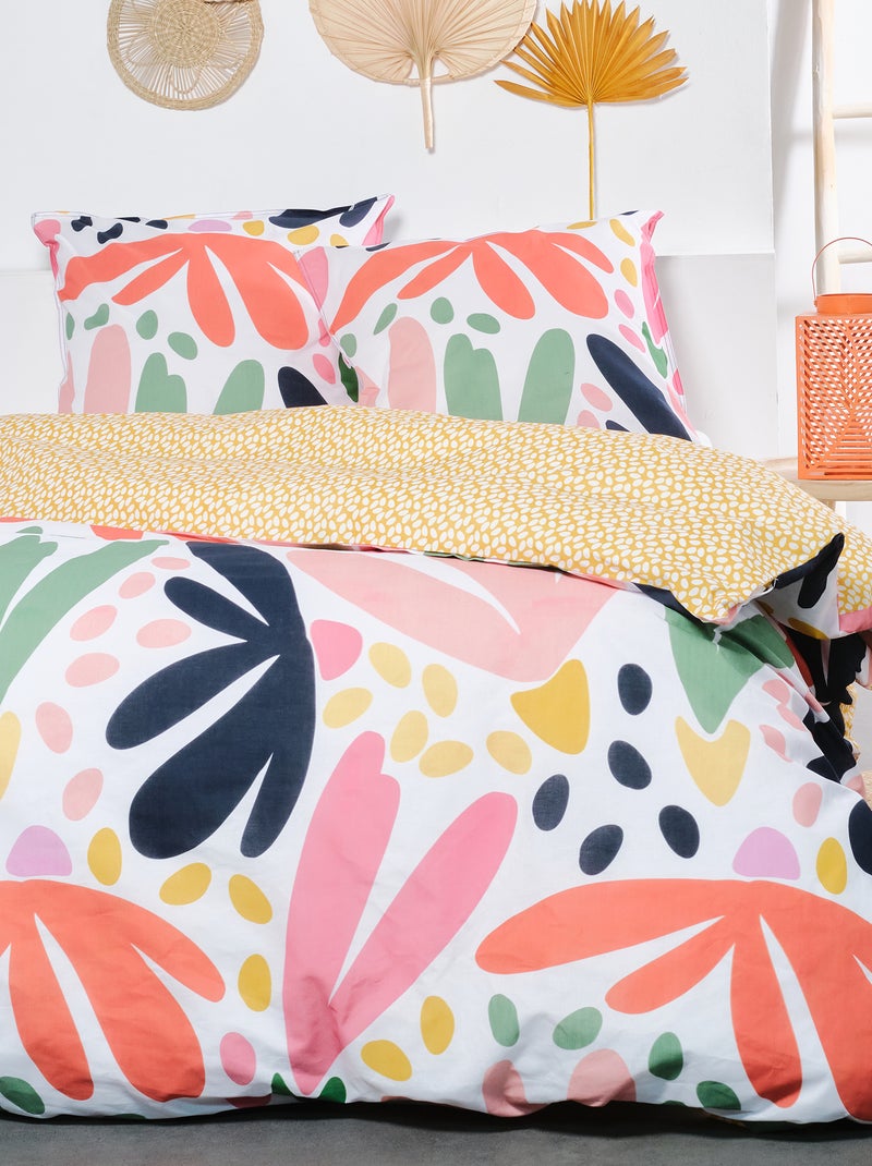 Juego de cama estampado - Doble BLANCO - Kiabi