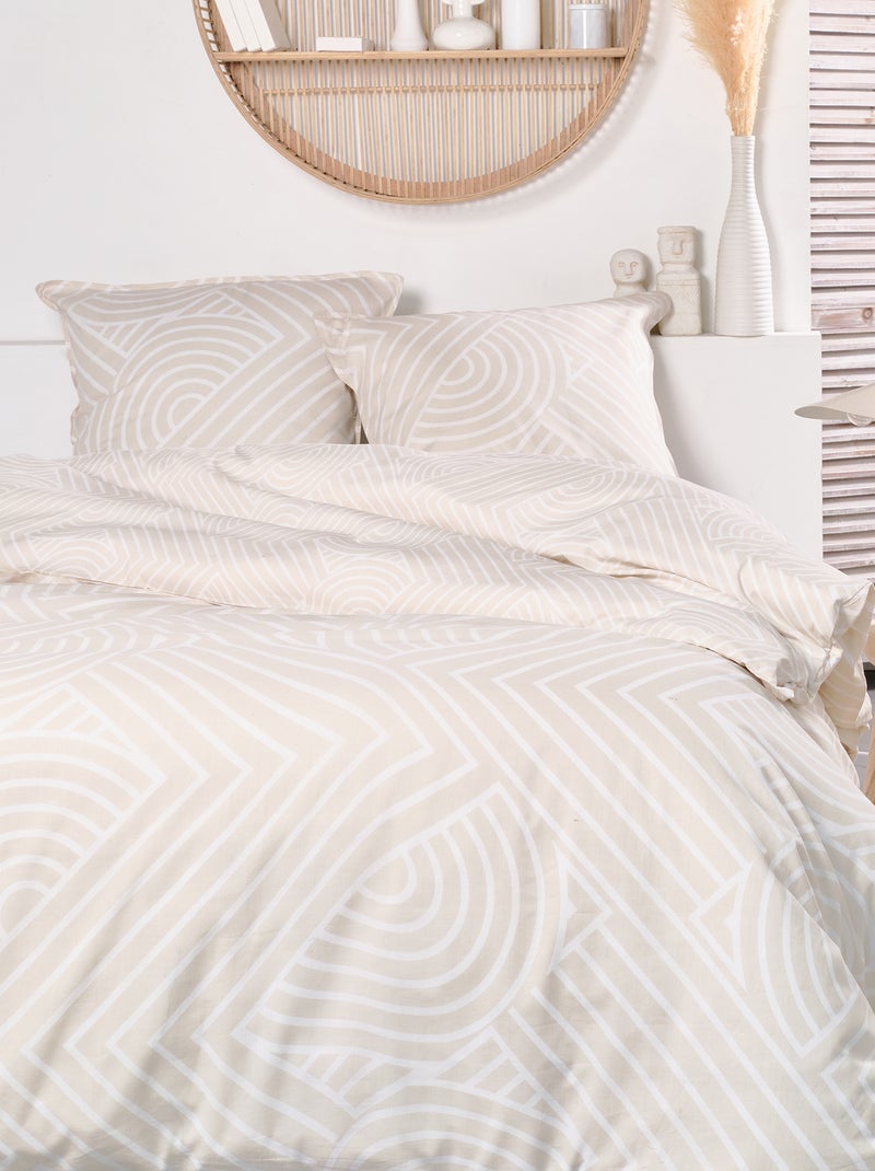 Juego de cama estampado - Doble GRIS - Kiabi