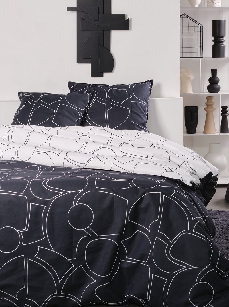 Juego de cama estampado - Doble GRIS - Kiabi
