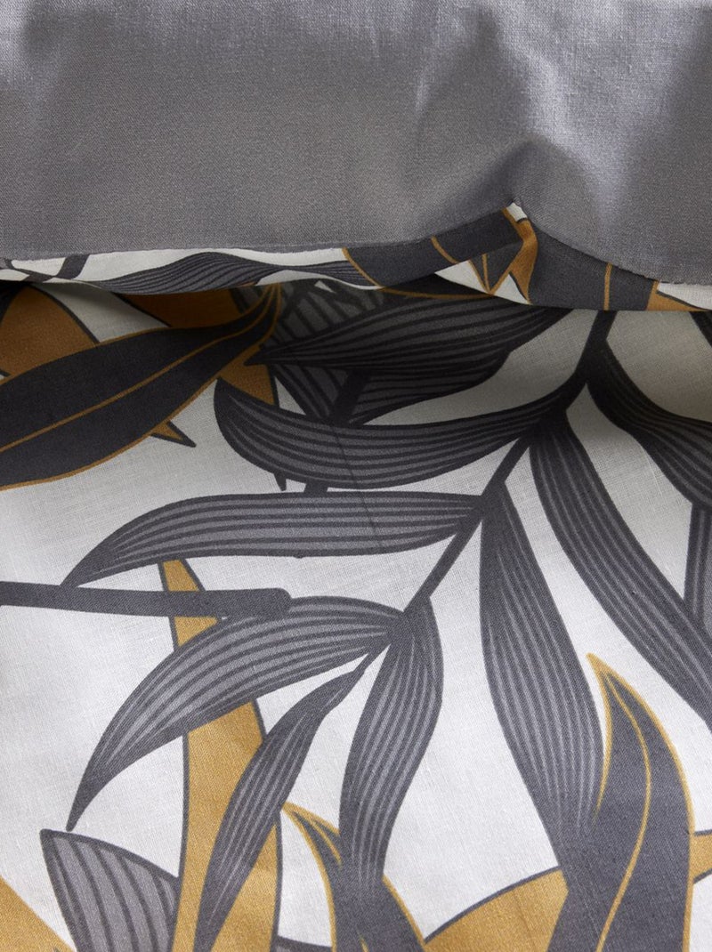 Juego de cama estampado - Doble GRIS - Kiabi