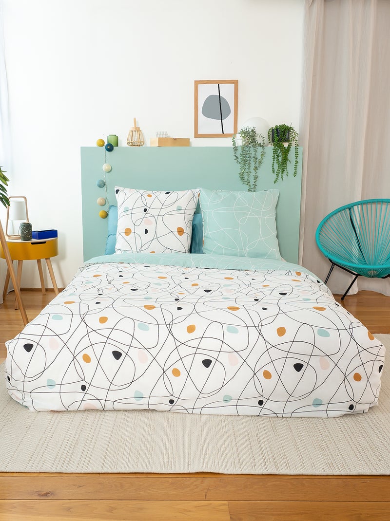 Juego de cama estampado - Doble multicolor - Kiabi