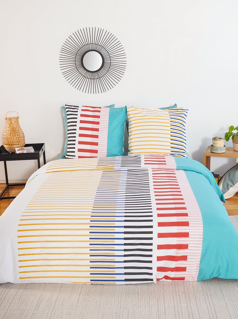 Juego de cama estampado - Doble multicolor - Kiabi