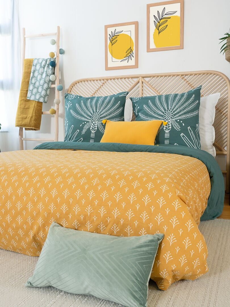 Juego de cama estampado - Doble VERDE - Kiabi