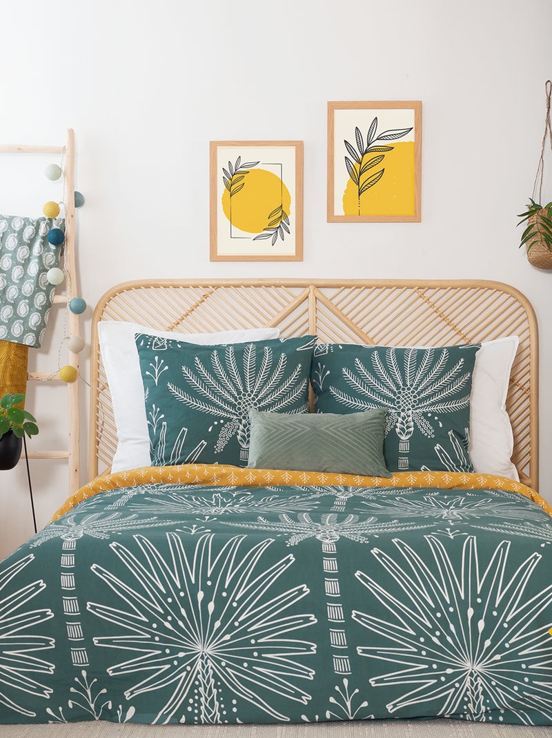 Juego de cama estampado - Doble VERDE - Kiabi