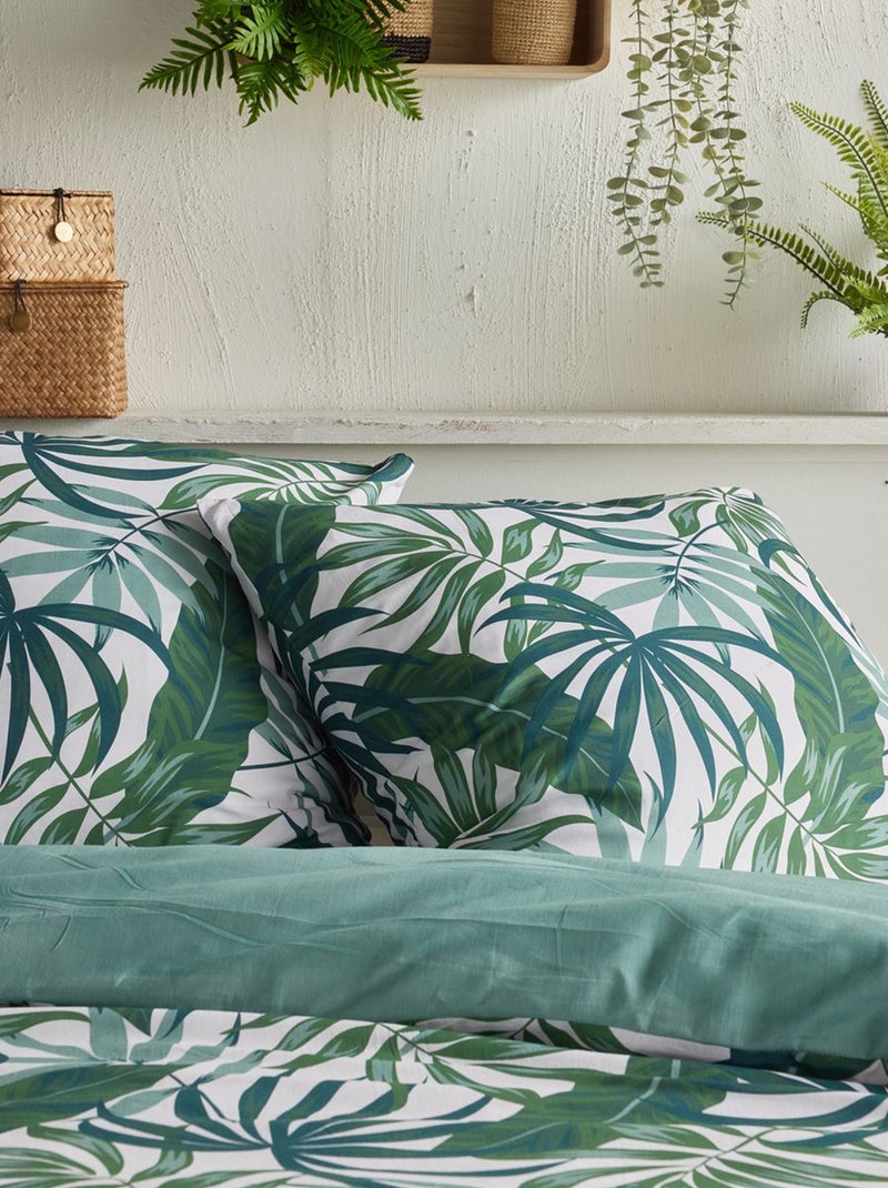 Juego de cama estampado - Doble VERDE - Kiabi