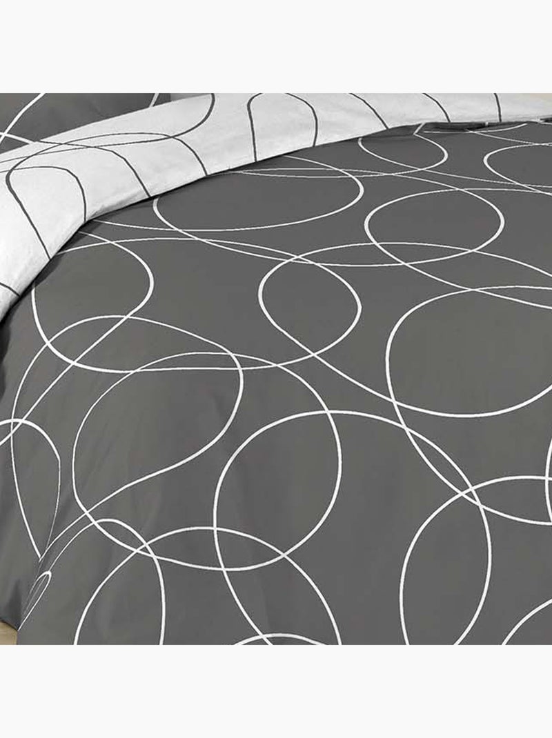 Juego de cama estampado "Cercles Gris tórtola - Kiabi