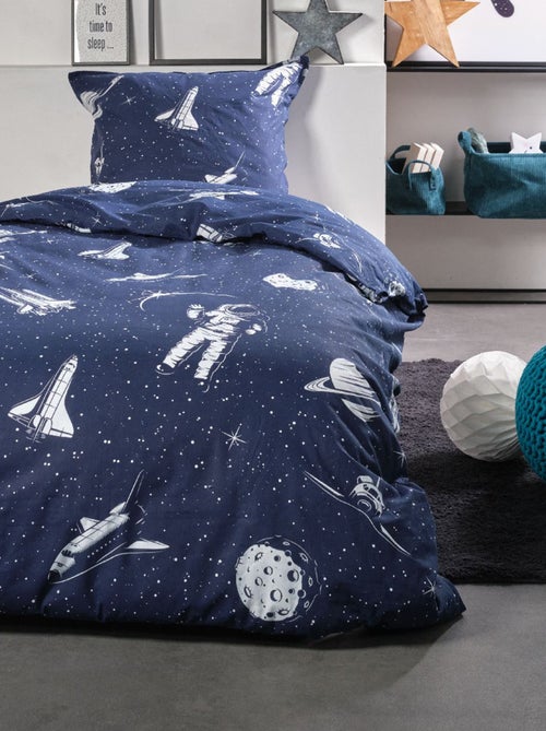 Juego de cama estampado cohete - Individual - Kiabi