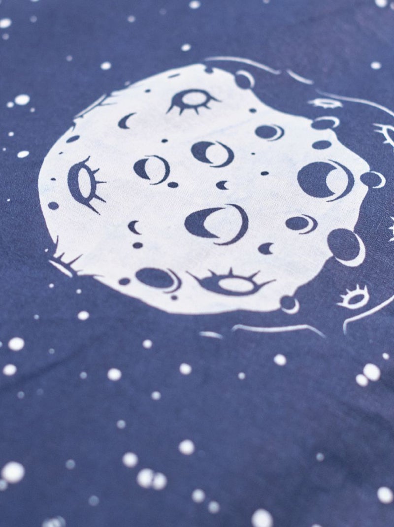 Juego de cama estampado cohete - Individual Azul - Kiabi