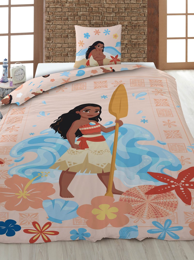 Juego de cama estampado con funda nórdica - 2 personas Naranja - Kiabi