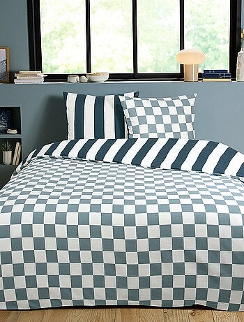 Juego de cama estampado 'damero' - Doble