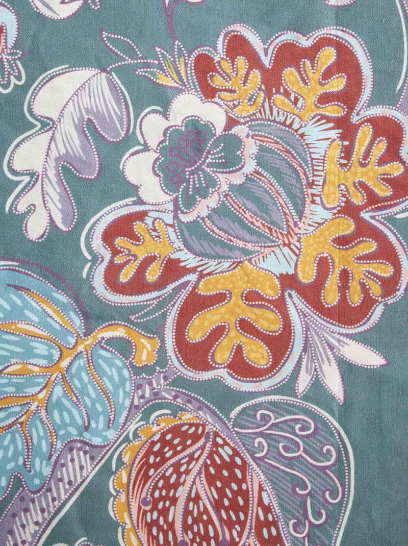 Juego de cama estampado de flores - 2 personas Azul - Kiabi