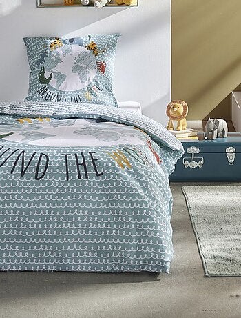 Juego de cama estampado fantasía - Individual