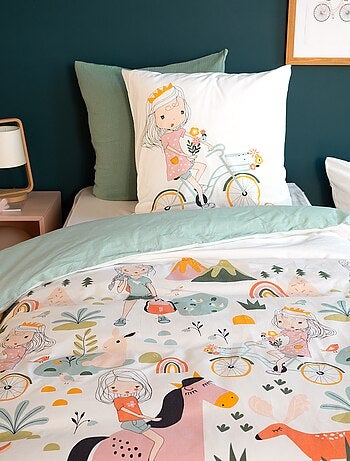 Juego de cama estampado fantasía - Individual