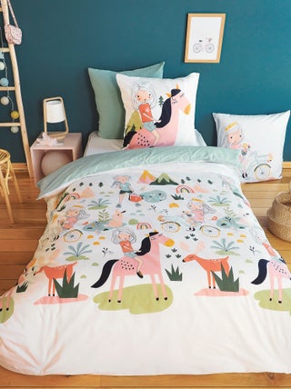Juego de cama estampado fantasía - Individual