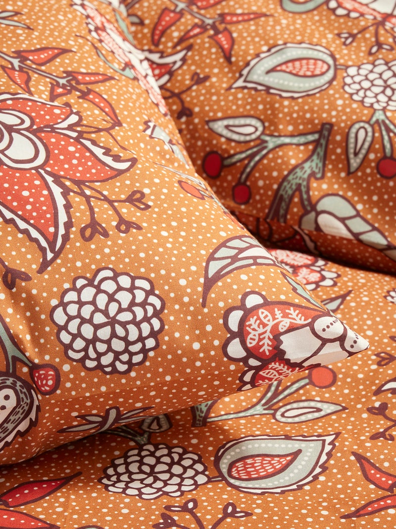 Juego de cama estampado floral - Doble AMARILLO - Kiabi