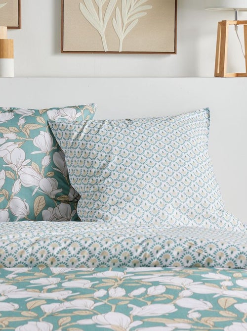 Juego de cama estampado floral reversible - 2 personas - Kiabi