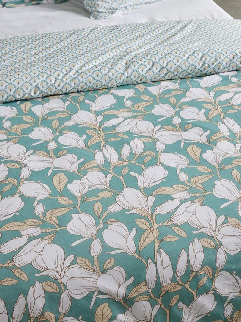 Juego de cama estampado floral reversible - 2 personas Beige - Kiabi