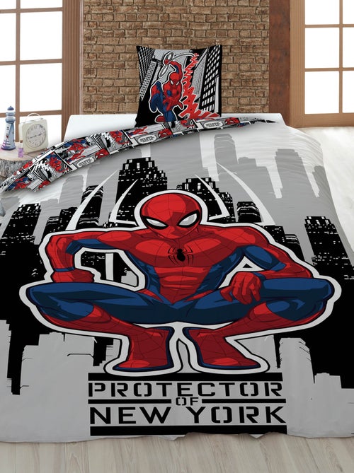 Juego de cama estampado funda nórdica + 1 funda de almohada - 1 persona - Kiabi Juego de cama estampado funda nórdica + 1 funda de almohada - 1 persona - Kiabi