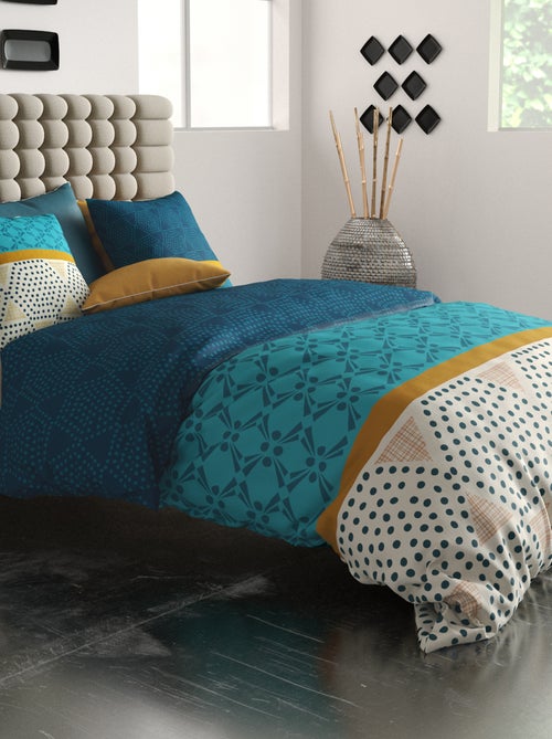 Juego de cama estampado funda nórdica + 2 fundas de almohada - 2 personas - Kiabi