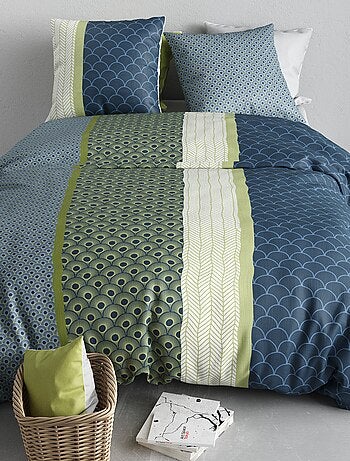 Juego de cama estampado funda nórdica + 2 fundas de almohada - 2 personas