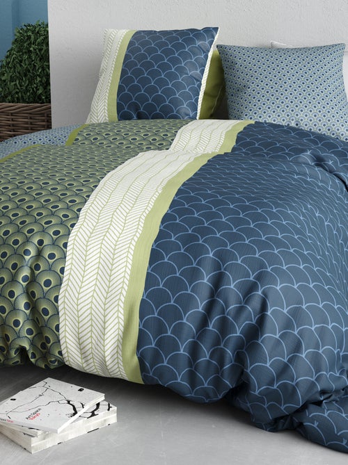 Juego de cama estampado funda nórdica + 2 fundas de almohada - 2 personas - Kiabi