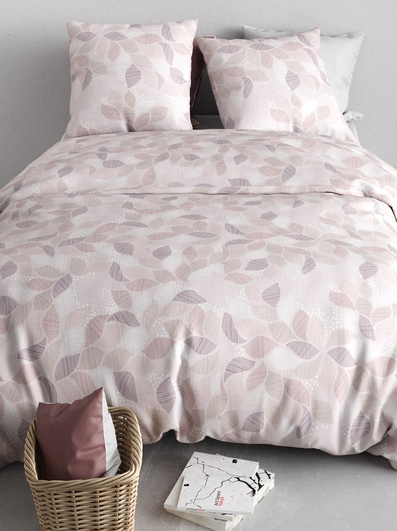 Juego de cama estampado funda nórdica + 2 fundas de almohada - 2 personas Beige - Kiabi