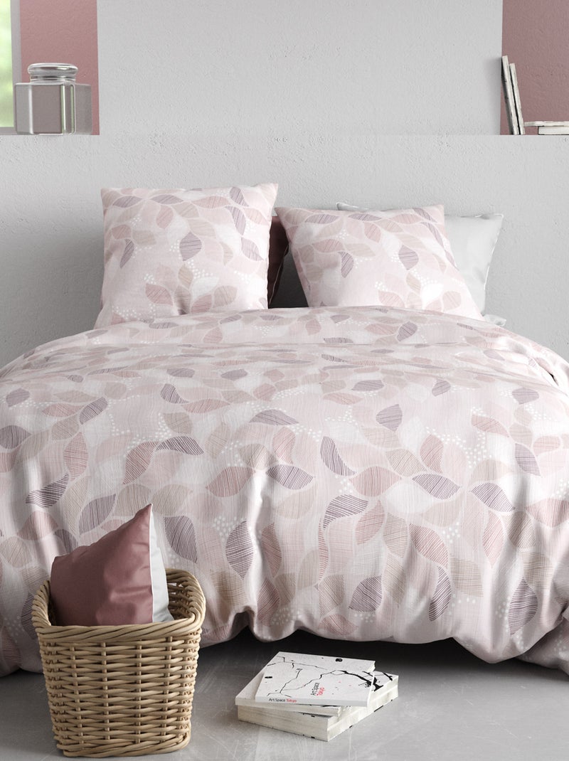 Juego de cama estampado funda nórdica + 2 fundas de almohada - 2 personas Beige - Kiabi