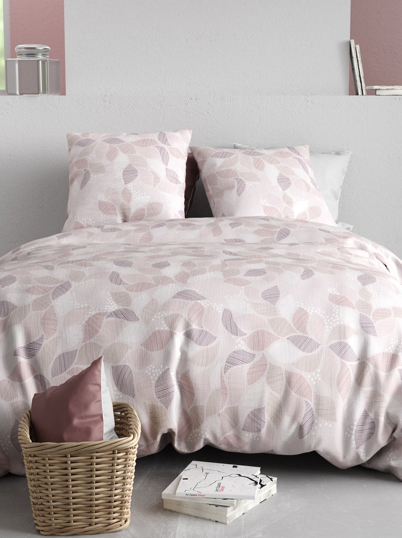 Juego de cama estampado funda nórdica + 2 fundas de almohada - 2 personas Beige - Kiabi
