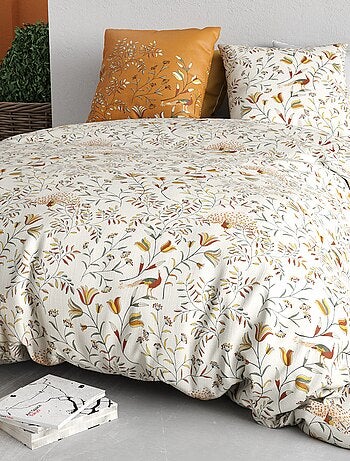 Juego de cama estampado funda nórdica + 2 fundas de almohada - 2 personas
