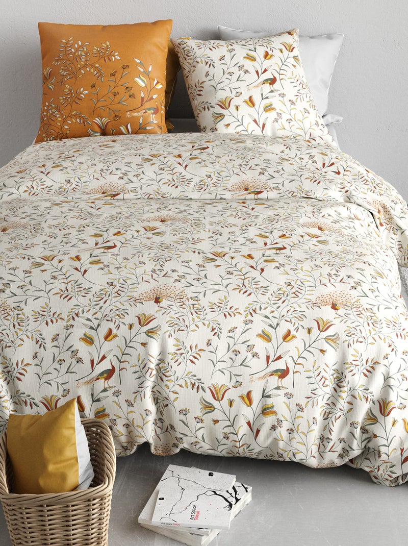 Juego de cama estampado funda nórdica + 2 fundas de almohada - 2 personas Blanco - Kiabi