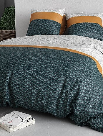 Juego de cama estampado funda nórdica + 2 fundas de almohada - 2 personas