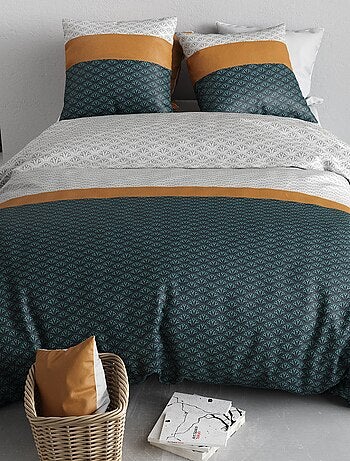Juego de cama estampado funda nórdica + 2 fundas de almohada - 2 personas