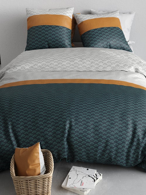 Juego de cama estampado funda nórdica + 2 fundas de almohada - 2 personas - Kiabi