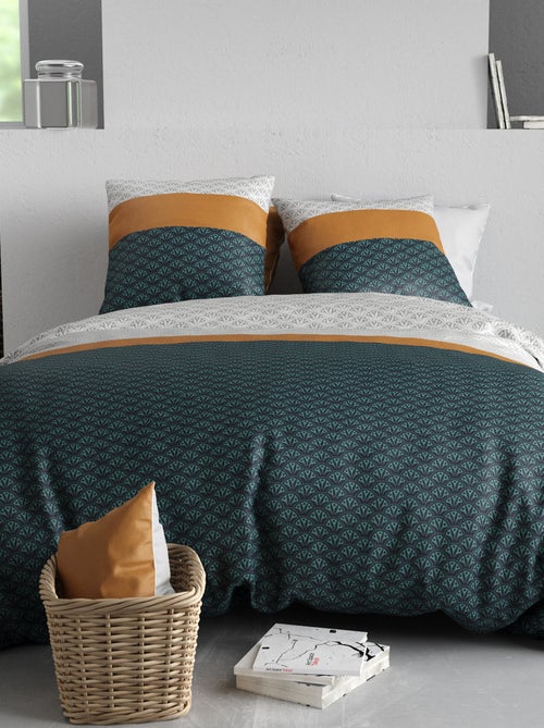 Juego de cama estampado funda nórdica + 2 fundas de almohada - 2 personas - Kiabi