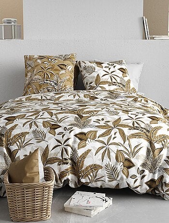 Juego de cama estampado funda nórdica + 2 fundas de almohada - 2 personas