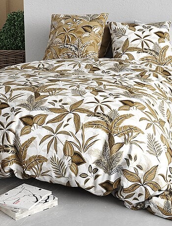 Juego de cama estampado funda nórdica + 2 fundas de almohada - 2 personas