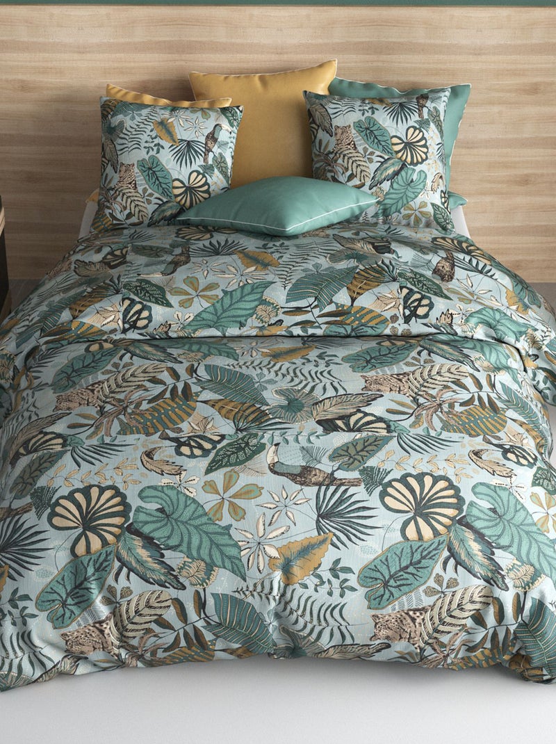 Juego de cama estampado funda nórdica + 2 fundas de almohada - 2 personas Verde - Kiabi