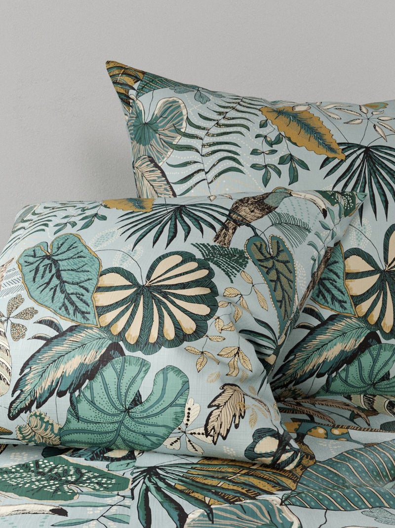 Juego de cama estampado funda nórdica + 2 fundas de almohada - 2 personas Verde - Kiabi