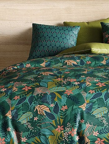 Juego de cama estampado funda nórdica + 2 fundas de almohada - 2 personas