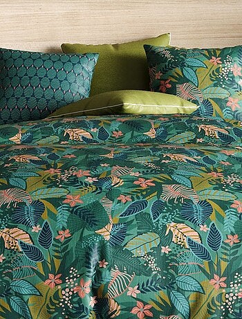 Juego de cama estampado funda nórdica + 2 fundas de almohada - 2 personas